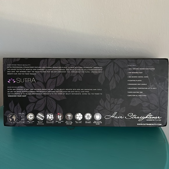 NIB Sutra Professional Magnetic Plates Hair Straightener in Limited Zebra Print - Picture 11 of 12
